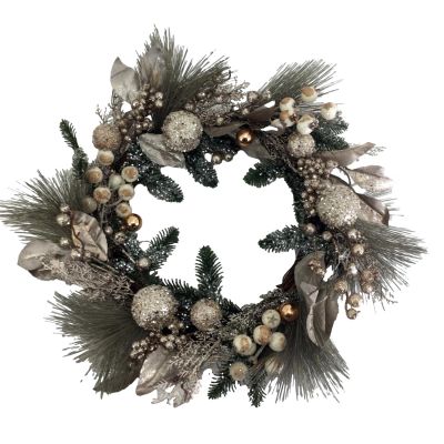 Champagne Leaf Green Wreath - My Christmas