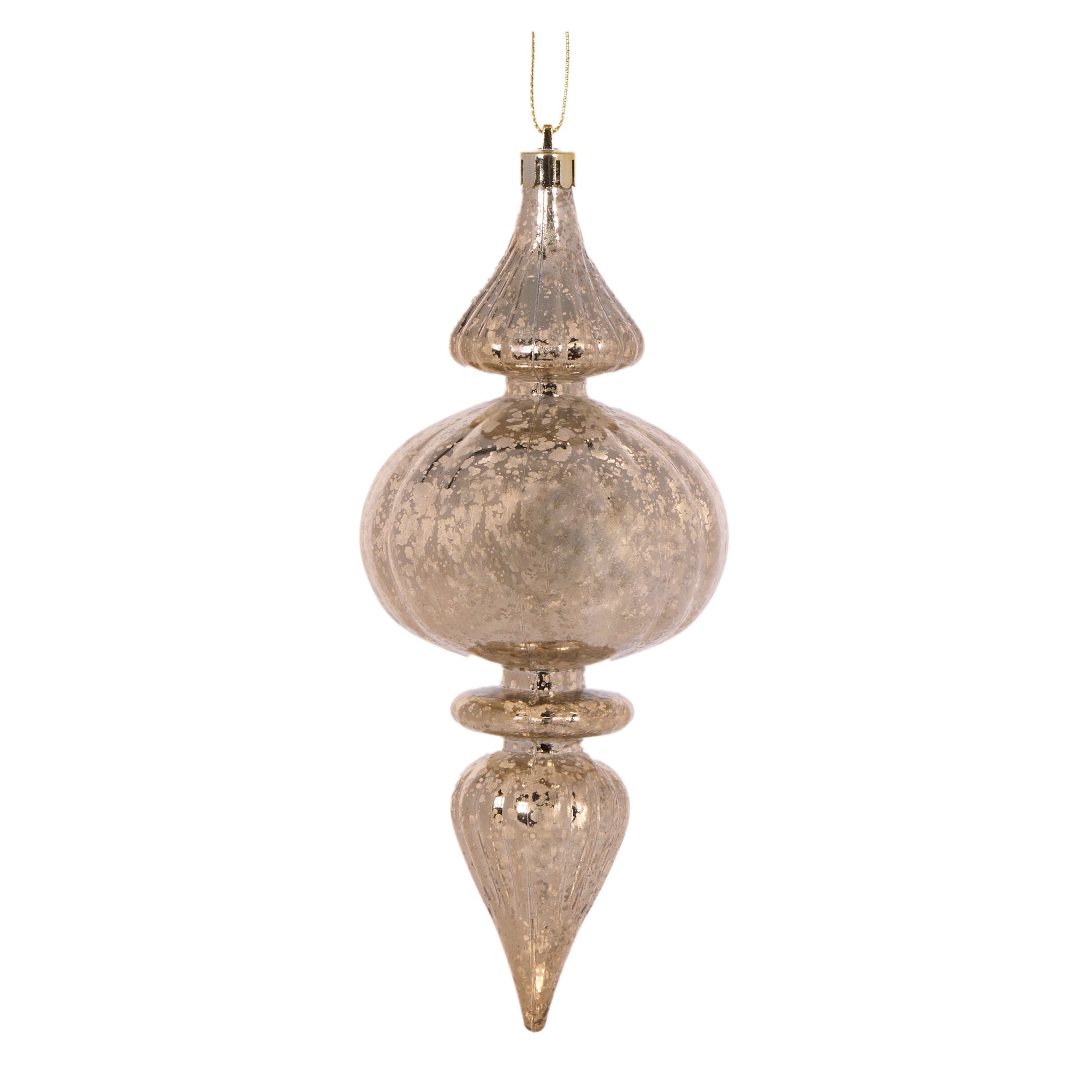 Champagne Mercury Bubble Finial - My Christmas