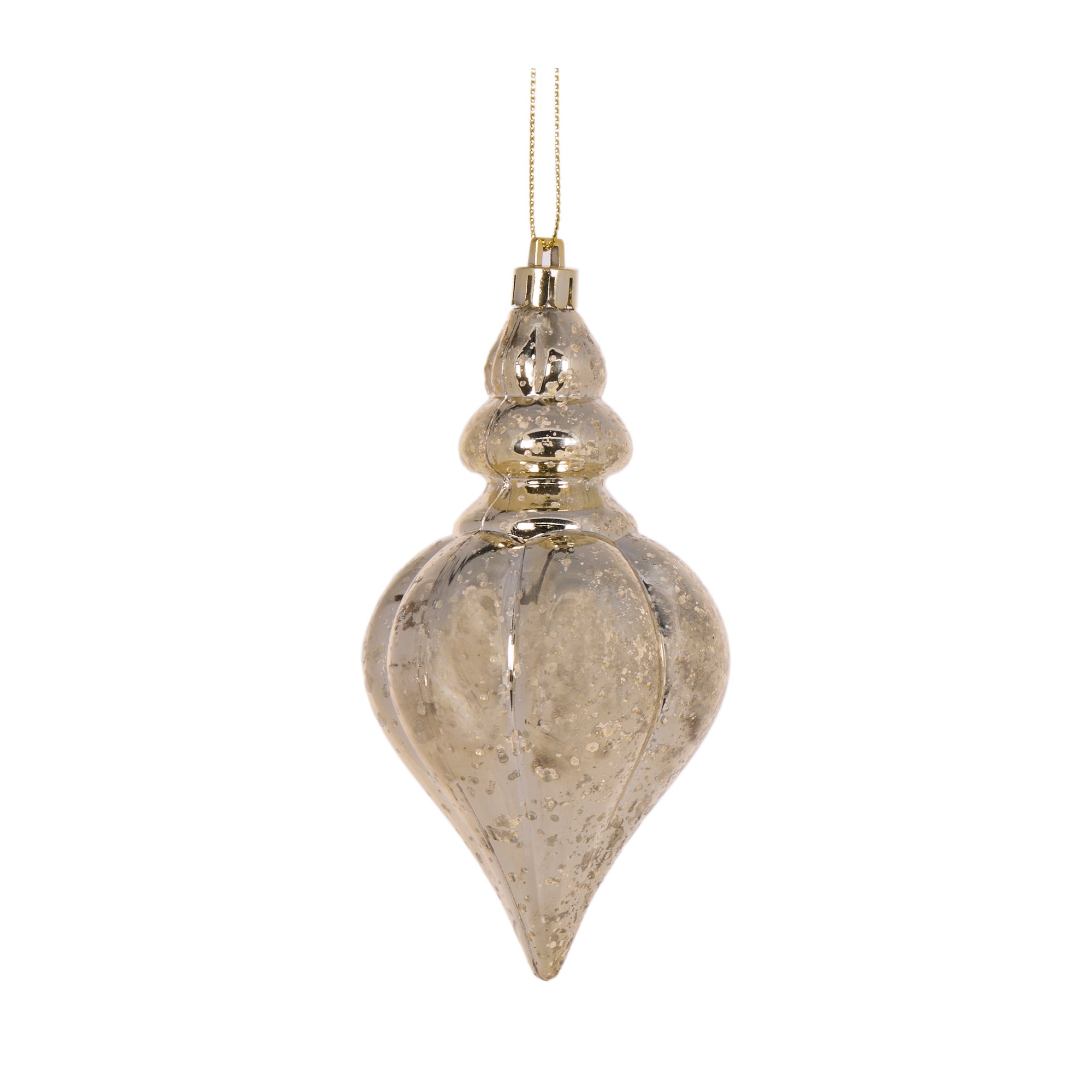 Champagne Mercury Heart Finial - My Christmas