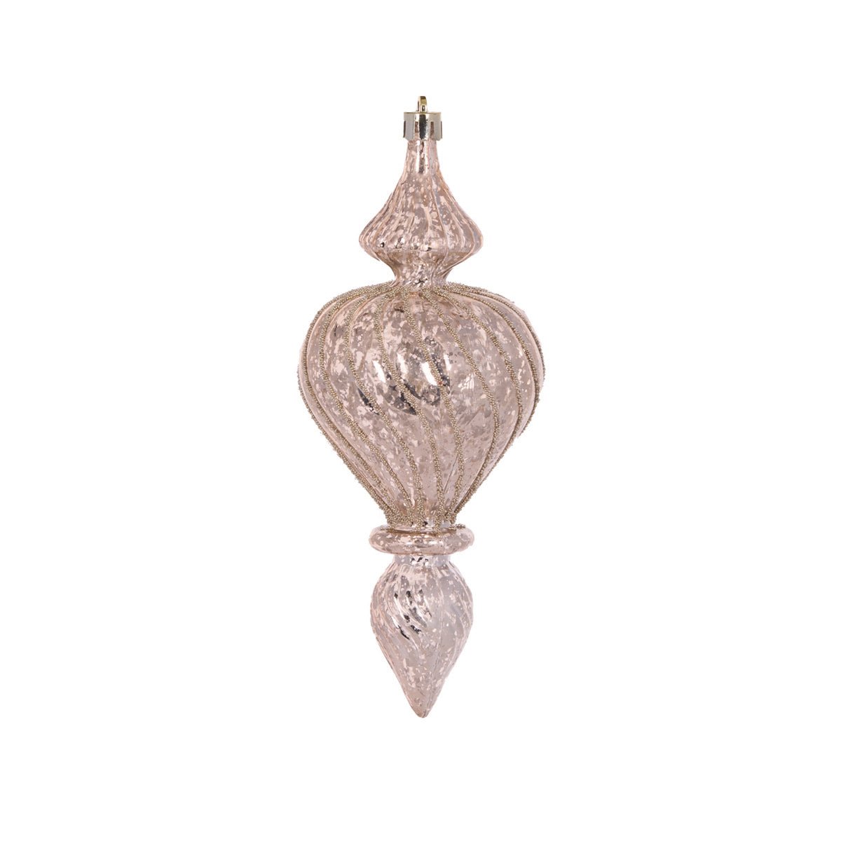 Champagne Mercury Round Finial - My Christmas