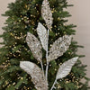 Champagne Metallic Magnolia Leaf Spray - My Christmas