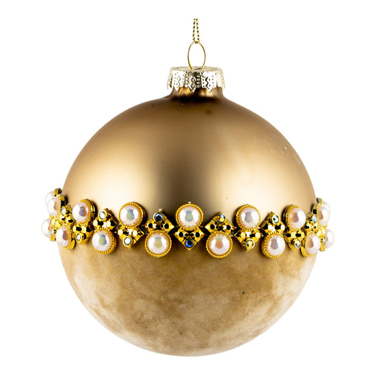 Champagne Pearl Ball Ornament - My Christmas