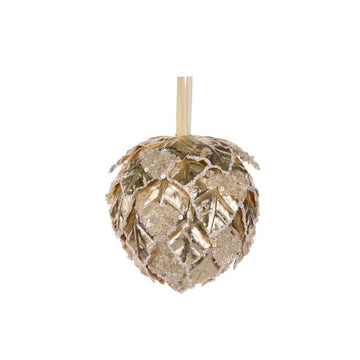 Champagne Pearl Leaf Bauble - My Christmas