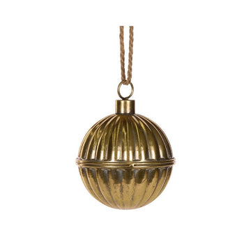 Champagne Ribbed Bell - 14cm - My Christmas
