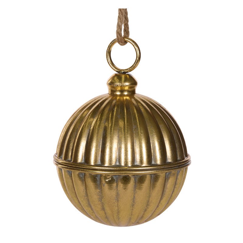 Champagne Ribbed Bell - 20cm - My Christmas