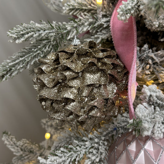 Champagne Ruffles Bauble - My Christmas