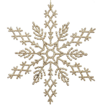 Champagne Snowflake 16cm - Pack of 12 - My Christmas
