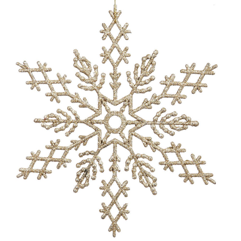 Champagne Snowflake 16cm - Pack of 12 - My Christmas