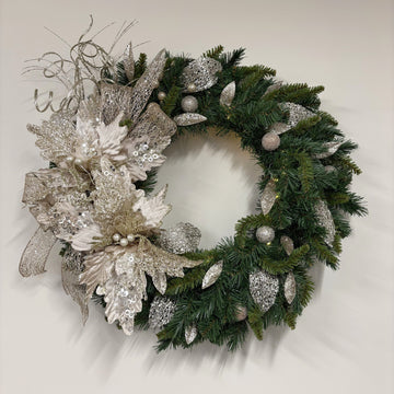 Champagne Splendour on Green Wreath - 60cm - My Christmas