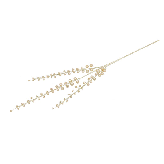 Champagne Triple Branch Pearl Spray - My Christmas