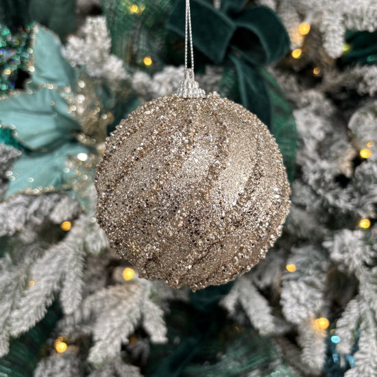 Champgane Glittered Swirl Bauble - My Christmas