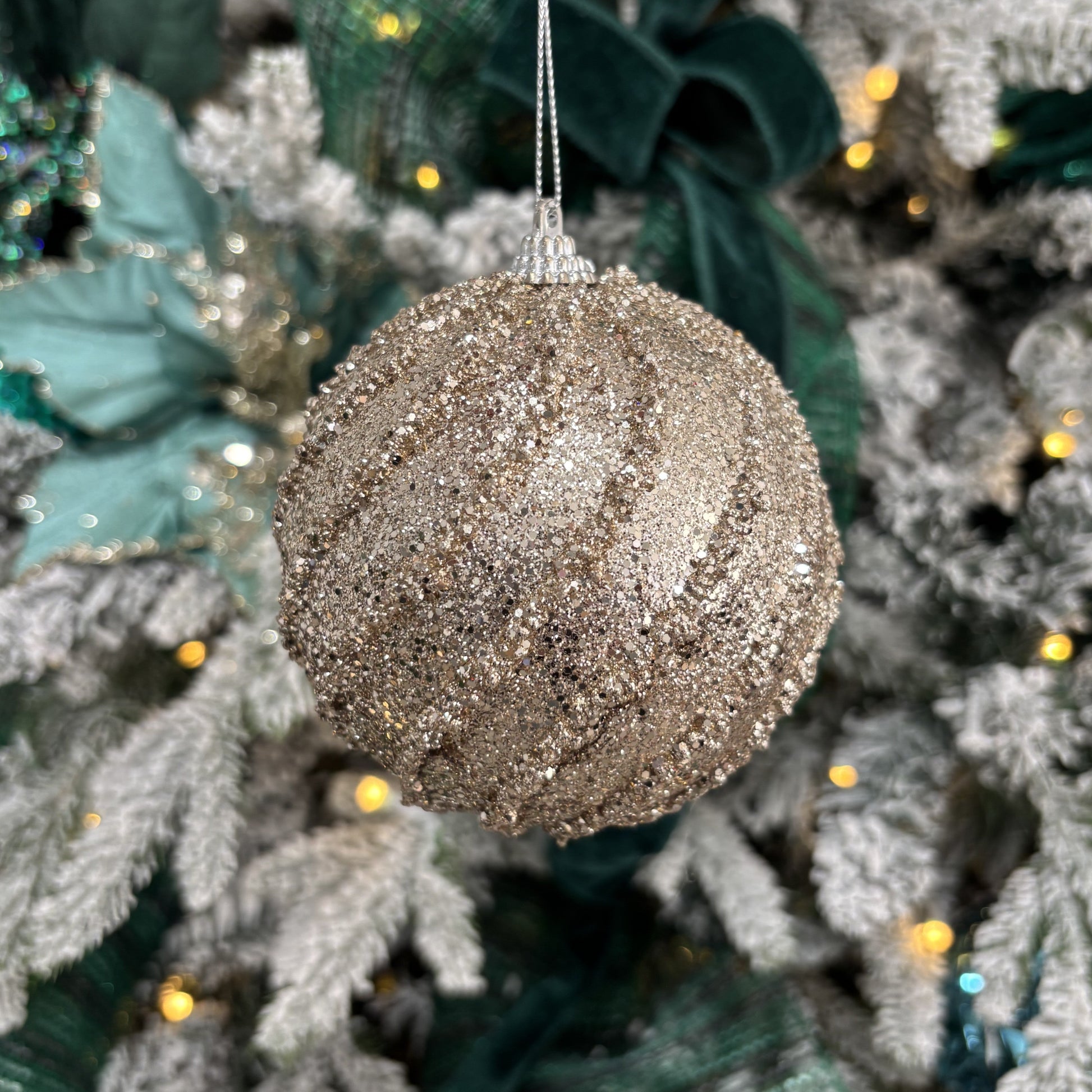 Champgane Glittered Swirl Bauble - My Christmas