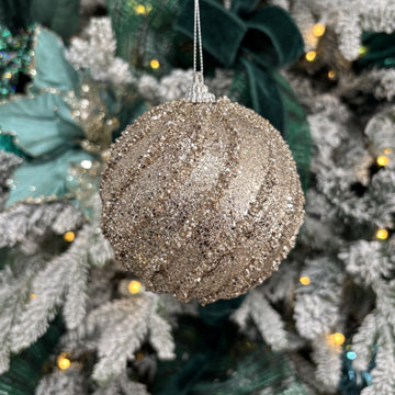 Champgane Glittered Swirl Bauble - My Christmas