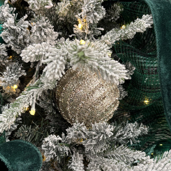 Champgane Glittered Swirl Bauble - My Christmas