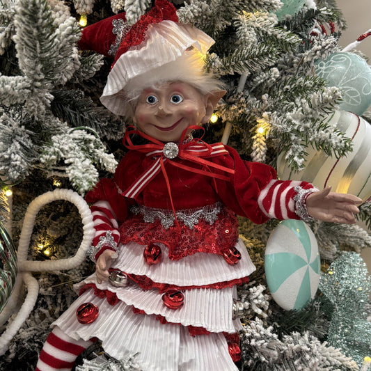 Chistmas Red and White Candy Stripe Boy Elf - My Christmas