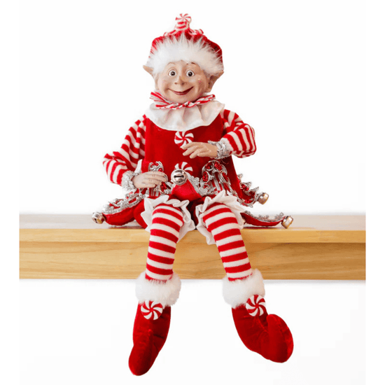Chistmas Red and White Candy Stripe Gal Elf - My Christmas