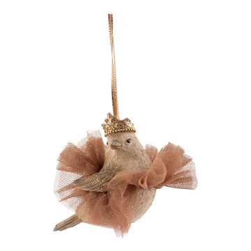 Chocolate Ballerina Bird Ornament - Assorted - My Christmas