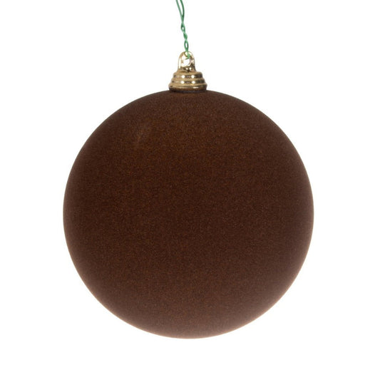 Chocolate Flocked Bauble - Various Sizes - My Christmas