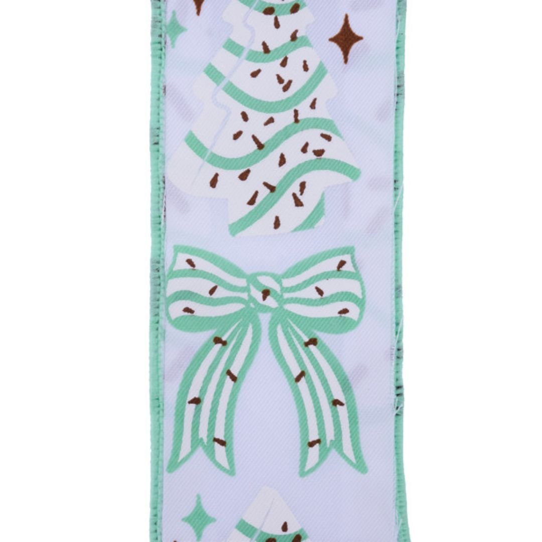 Chocolate, White and Mint Candy Bow and Tree Ribbon - My Christmas