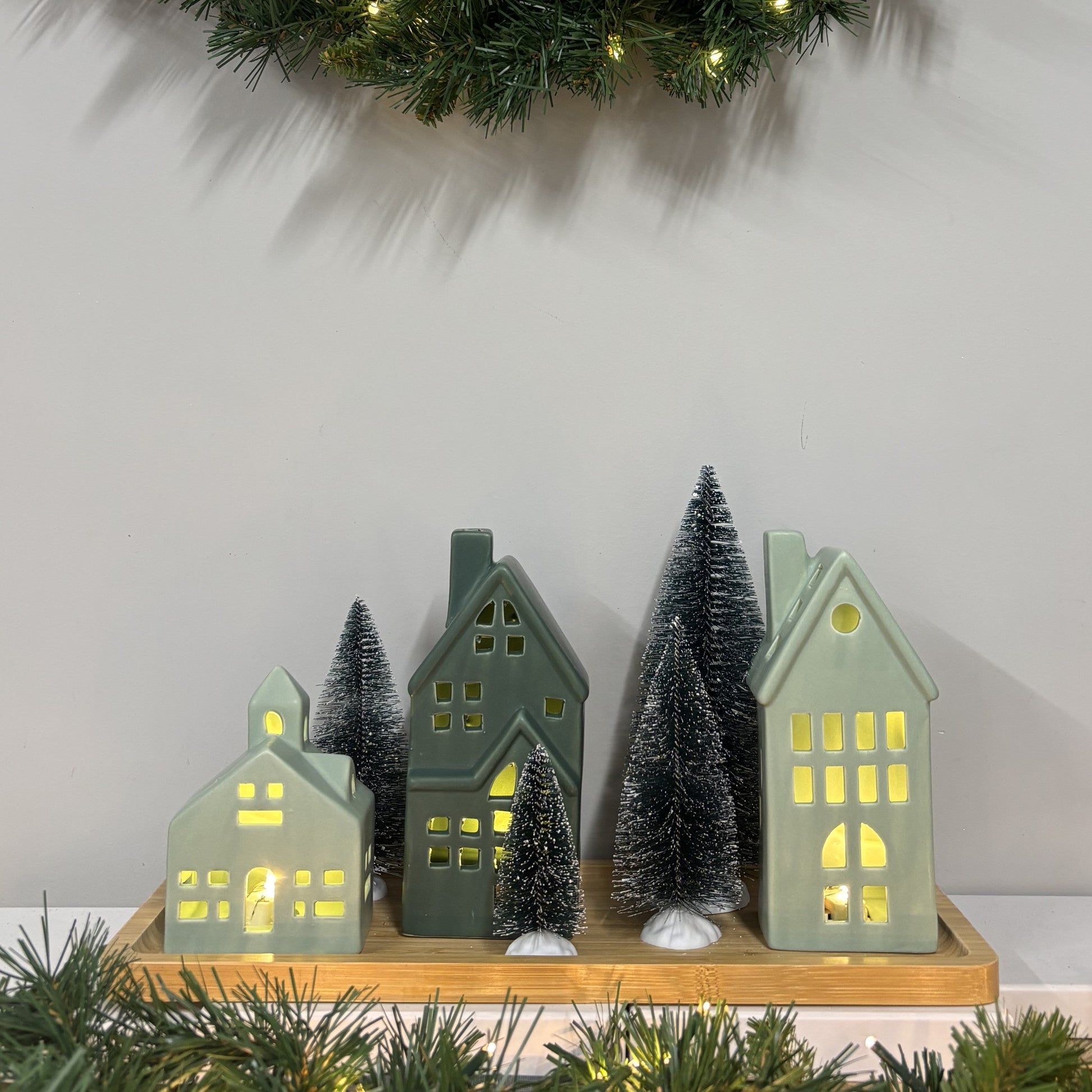 Christmas LED House Set - Green - My Christmas