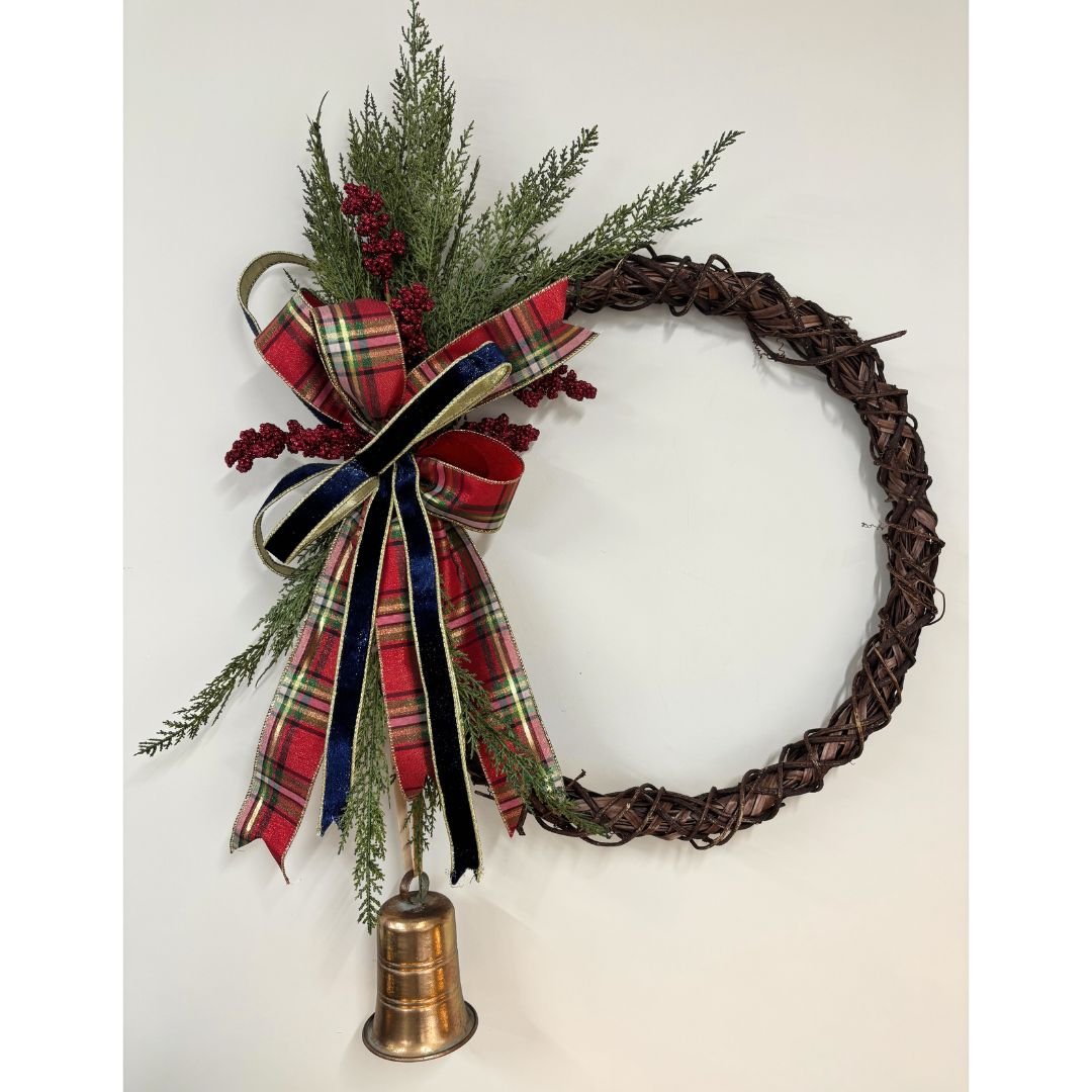 Christmas with Ralph Wreath with Copper Bell - My Christmas