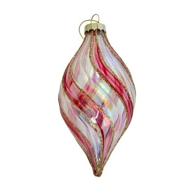 Clear and Pink Drop Ornament - My Christmas