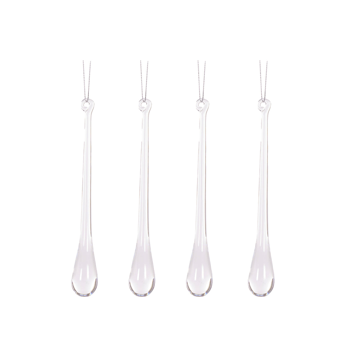 Clear Icicle Drops - Set of 4 - My Christmas