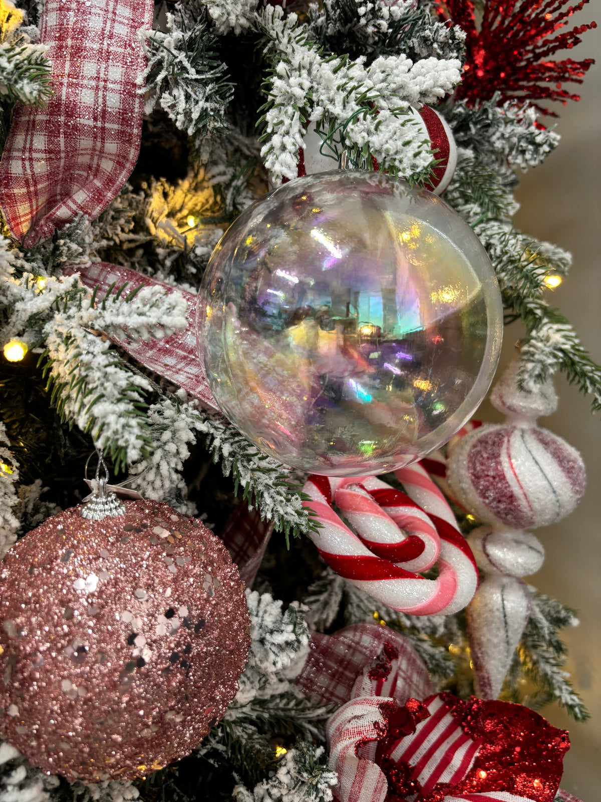 Clear Iridescent Bauble - Various Sizes - My Christmas