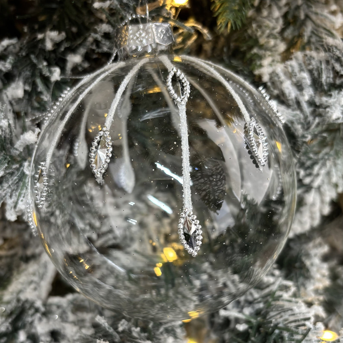 Clear Jewel Glass Bauble - My Christmas