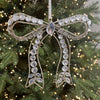 Clear Jewelled Bow Ornament - Small - My Christmas