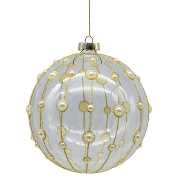 Clear Pearl Bauble - 15cm - My Christmas