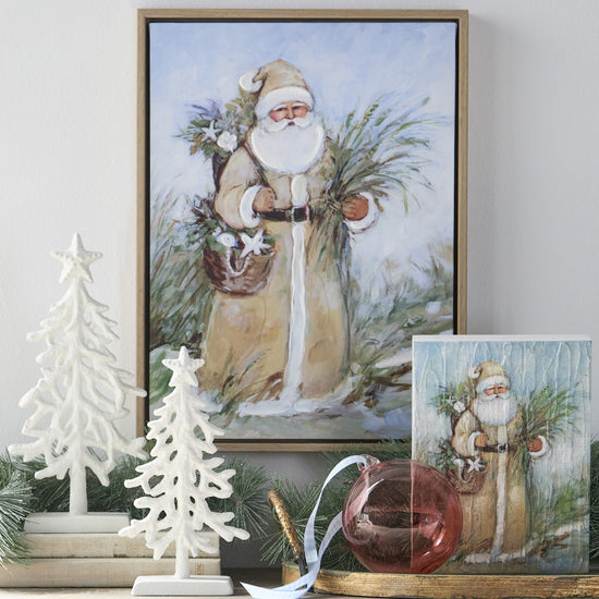 Coastal Santa Framed Wall Art - My Christmas