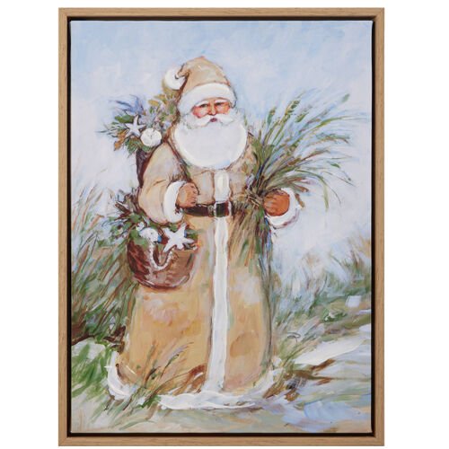 Coastal Santa Framed Wall Art - My Christmas