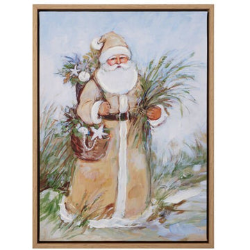 Coastal Santa Framed Wall Art - My Christmas