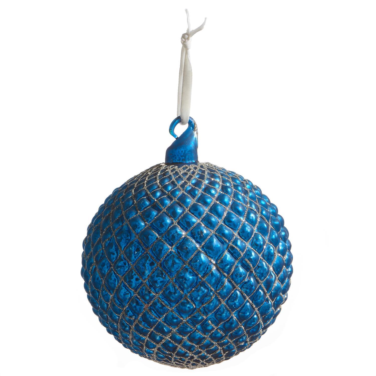 Cobalt Blue Bauble - 15cm - My Christmas