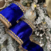 Cobalt Velvet with Jewel Side Ribbon - My Christmas