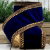 Cobalt Velvet with Jewel Side Ribbon - My Christmas