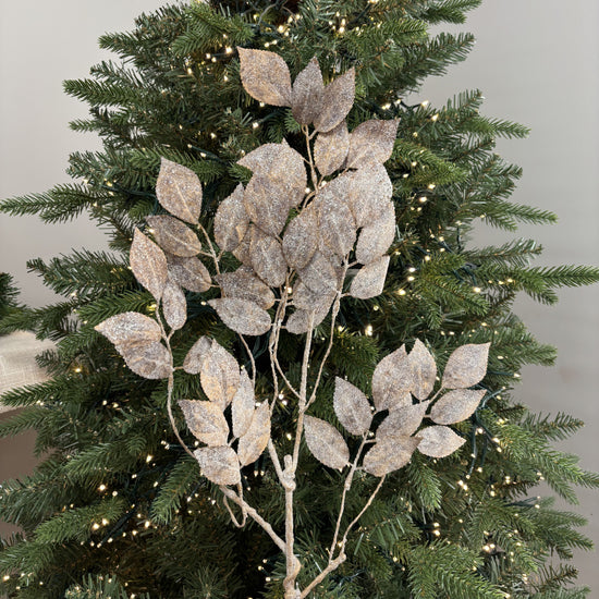 Coffee Mulberry Leaf Glitter Spray - My Christmas