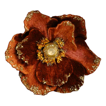 Copper Clip-on Velvet Magnolia - My Christmas