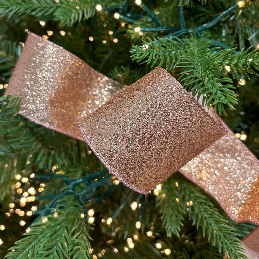 Copper Glitter Ribbon - My Christmas