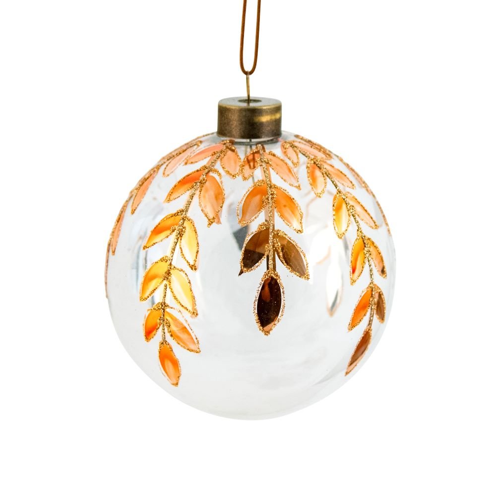 Copper Leaves Bauble - My Christmas