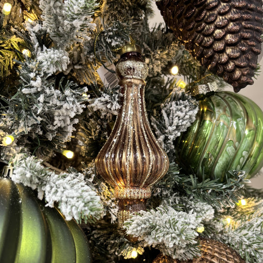 Copper Lined Drop Finial - My Christmas