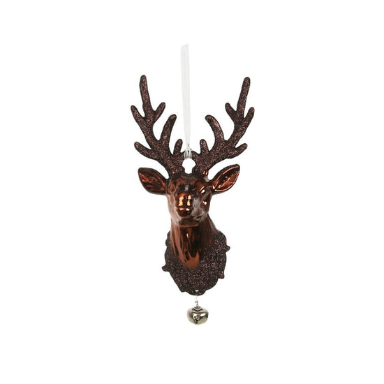 Copper Reindeer Head Ornament - My Christmas