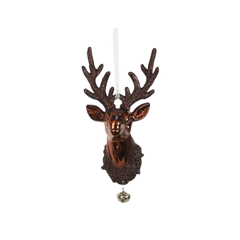 Copper Reindeer Head Ornament - My Christmas