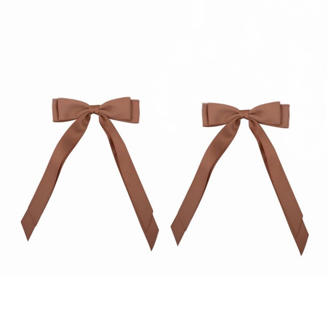 Copper Satin Ribbon Bows - Pack of 2 - My Christmas