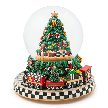 Cozy Christmas Tree & Train Snow Globe - My Christmas
