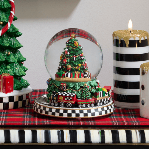 Cozy Christmas Tree & Train Snow Globe - My Christmas