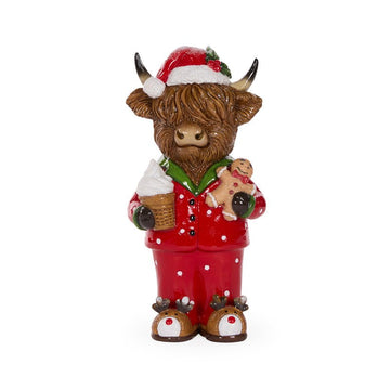 Cozy Highland Cow with Ice Cream - My Christmas