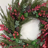 Cranberry Cocktail Cedar Wreath - 70cm - My Christmas