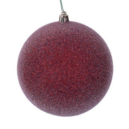Crimson Red Iced Bauble - 15cm - My Christmas